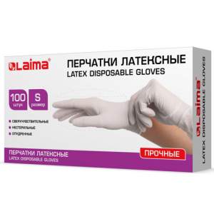 Перчатки хоз. латексные одноразовые ЛАЙМА ...